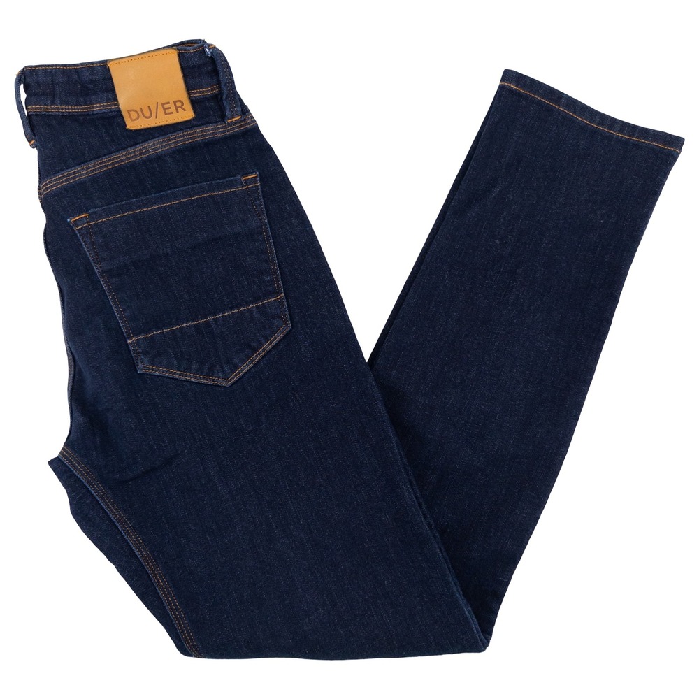 DU/ER Mens 30x32 L2X Performance Denim Relaxed Taper Dark Blue Coolmax Gorpcore